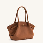Hana Medium Faux Suede Tote Bag - Brown