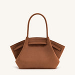 Hana Medium Faux Suede Tote Bag - Brown