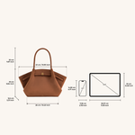 Hana Medium Faux Suede Tote Bag - Brown