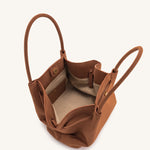 Hana Medium Faux Suede Tote Bag - Brown