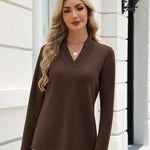 Zeagoo Solid Long Sleeves Casual Dressy T-Shirts (US Only)