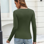 Zeagoo Sping Fall Basic Long Sleeves Fitted T-Shirt (US Only)