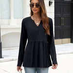 Dressy Casual Pemplu Long Sleeve Henley Shirt (US Only)