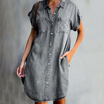 Helena | Denim dress with buttons