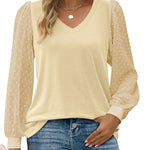 Zeagoo Women's Blouses Dressy Casual V Neck Top