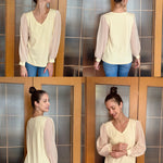 Zeagoo Women's Blouses Dressy Casual V Neck Top