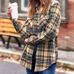 Long/Roll Up Sleeve Cotton Plaid Shirts - Zeagoo (Us Only)