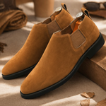 Suede Slip-On Boots