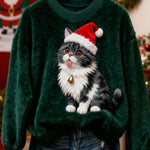 FROST | CHRISTMAS CAT FLANNEL HOODIE