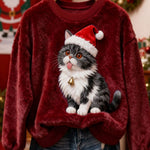 FROST | CHRISTMAS CAT FLANNEL HOODIE
