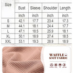 Zeagoo Women Long Sleeve Tops Waffle Knit Shirts