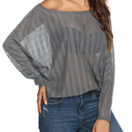 Long Sleeve Mesh Sheer Shirt - Zeagoo (Us Only)