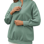 Zeagoo Women Sweatshirts Quarter Zip Stand Collar Pullovers Fleece Workout Hoodies Y2K Clothes