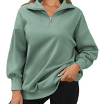 Zeagoo Women Sweatshirts Quarter Zip Stand Collar Pullovers Fleece Workout Hoodies Y2K Clothes