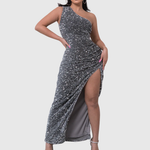 Lillian | Luxe One-Shoulder Evening Dress