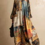 Loose and stylish urban-style printed maxi dress