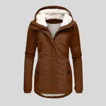 Alienor | Waterproof Long Jacket with Hood and Lining