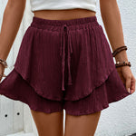 Luisa Draped-Layer Shorts