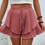 Luisa Draped-Layer Shorts