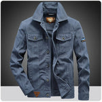 Men's 100% Cotton Cargo Bomber Jacket | Lightweight Casual Street Essential