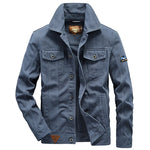 Men's 100% Cotton Cargo Bomber Jacket | Lightweight Casual Street Essential