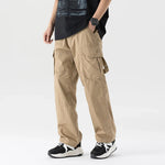 Men's 100% Cotton Cargo Pants | Trendy Wide Baggy Outdoor Fit