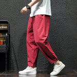 Men's 100% Cotton Cropped Pants | Trendy Loose Fit for Summer Style