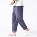 Men's 100% Cotton Cropped Pants | Trendy Loose Fit for Summer Style