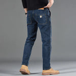 Men's 4-Way Stretch Cotton Denim Jeans | Vintage-Inspired All-Day Comfort Fit