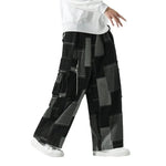 Men's Breathable Denim Patchwork Pants | Bold 90s Street Style