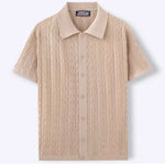 Men's Breathable Knitted Polo Shirt | Stylish Business Casual Essential