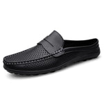 Men's Breathable Leather Walking Shoes | Comfortable Summer Casual Footwear