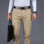 Men's Broadcloth Tailored Trousers | Sharp Everyday Business Essential