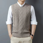 Men's Cable Knit Vest | Warm Textured Autumn Layer