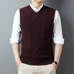 Men's Cable Knit Vest | Warm Textured Autumn Layer