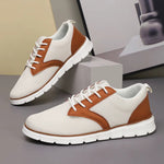 Men's Canvas Leather Sneakers | Lightweight All-Day Comfort Fit