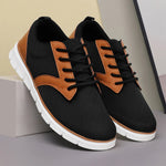 Men's Canvas Leather Sneakers | Lightweight All-Day Comfort Fit