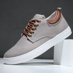 Men's Canvas and Leather Orthopedic Sneakers | All-Day Comfort Fit