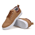 Men's Canvas and Leather Orthopedic Sneakers | All-Day Comfort Fit