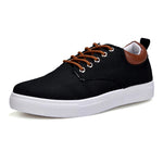 Men's Canvas and Leather Orthopedic Sneakers | All-Day Comfort Fit