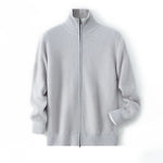Men's Cashmere Zip Cardigan | Elevated Structured Warm Layer
