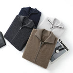 Men's Cashmere Zip Cardigan | Elevated Structured Warm Layer