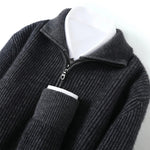 Men's Cashmere Zip Cardigan | Elevated Structured Warm Layer