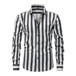 Men's  Striped Long-Sleeved Shirt | Effortless Non-Iron Style for Spring and Autumn