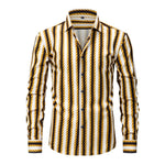 Men's  Striped Long-Sleeved Shirt | Effortless Non-Iron Style for Spring and Autumn