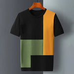 Men's Cotton Blend Color Block Shirt | Sculptural Tailored Design