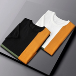 Men's Cotton Blend Color Block Shirt | Sculptural Tailored Design
