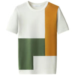 Men's Cotton Blend Color Block Shirt | Sculptural Tailored Design