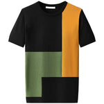 Men's Cotton Blend Color Block Shirt | Sculptural Tailored Design