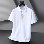 Men's Cotton Blend Embroidered Shirt | Casual Oversized Summer Essential